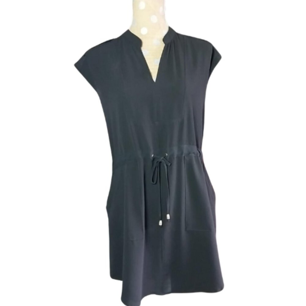 Haute monde Black drawstring dress sz Small Beach Pool
